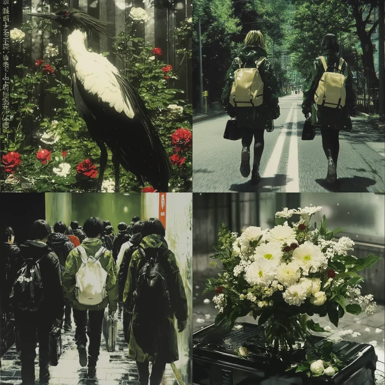 Urban Contrast with Natural Flora - Midjourney style sref code