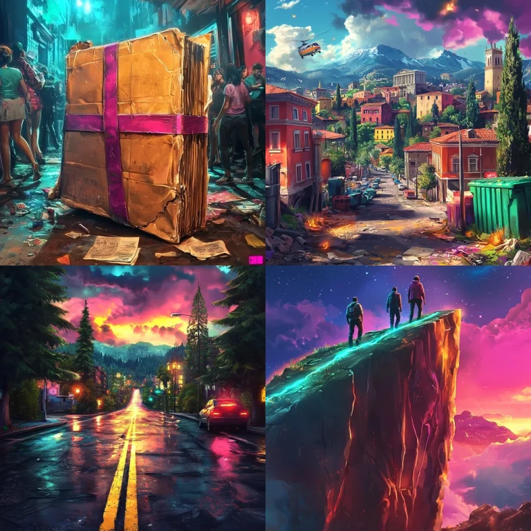 Vivid Neon Landscapes - Midjourney style sref code