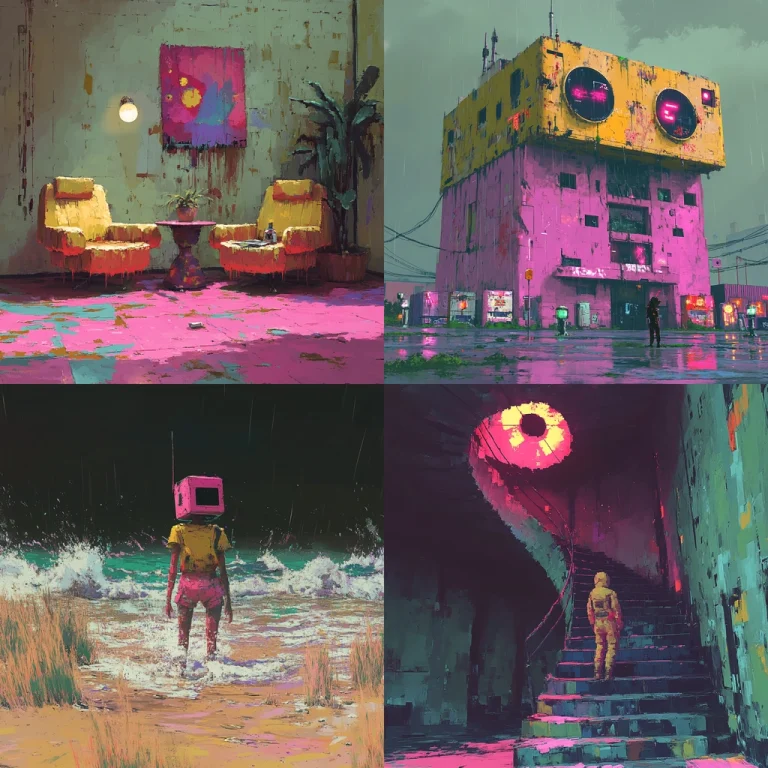 Textured Neon Cyberpunk - Midjourney style sref code