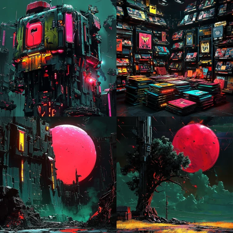 Cyberpunk Neon Contrast - Midjourney style sref code