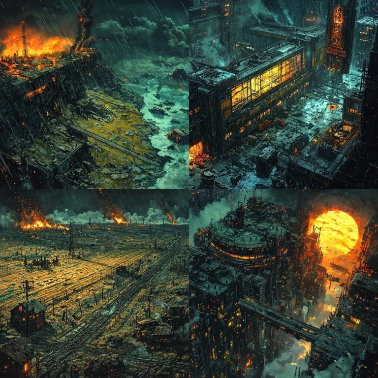 Gothic Urban Nightscape - Midjourney style sref code