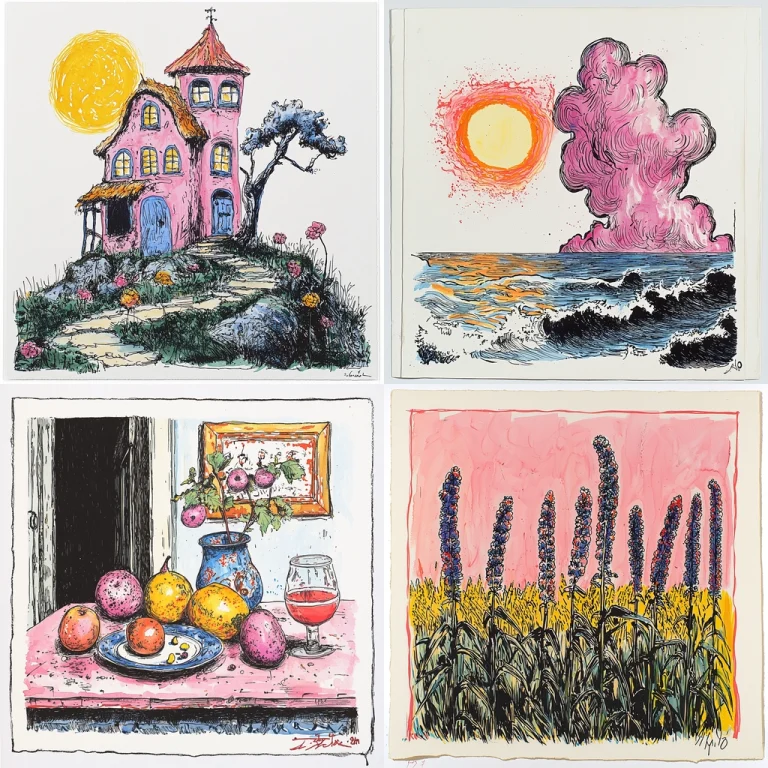 Vivid Watercolor Expressionism - Midjourney style sref code