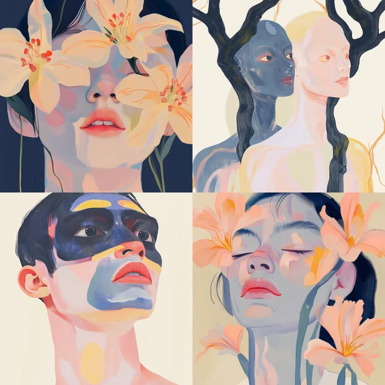 Soft Hue Organic Forms - Midjourney style sref code