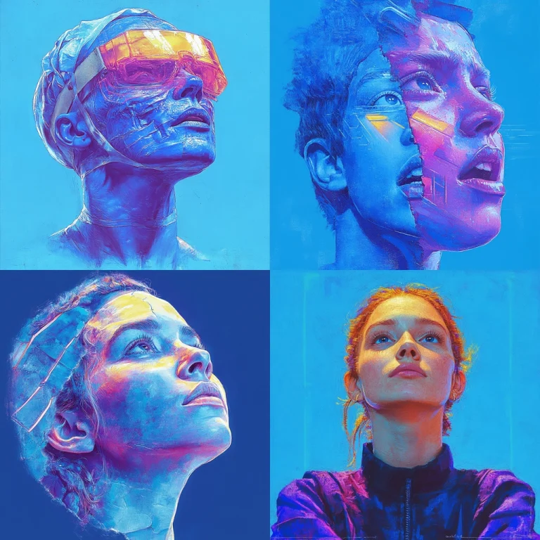 Blue Gradient Expressionism - Midjourney style sref code