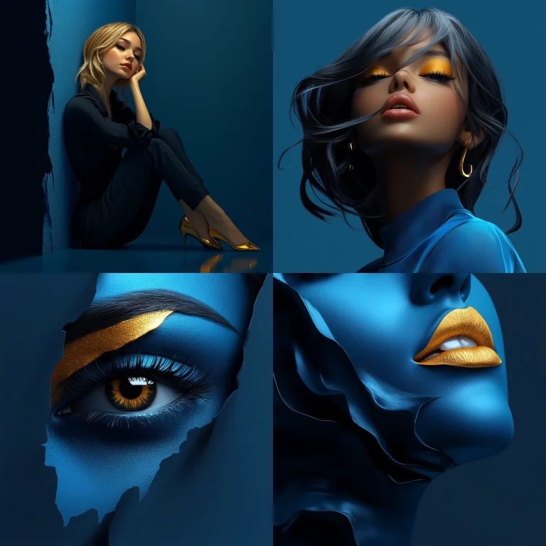 Deep Blue Highlights - Midjourney style sref code