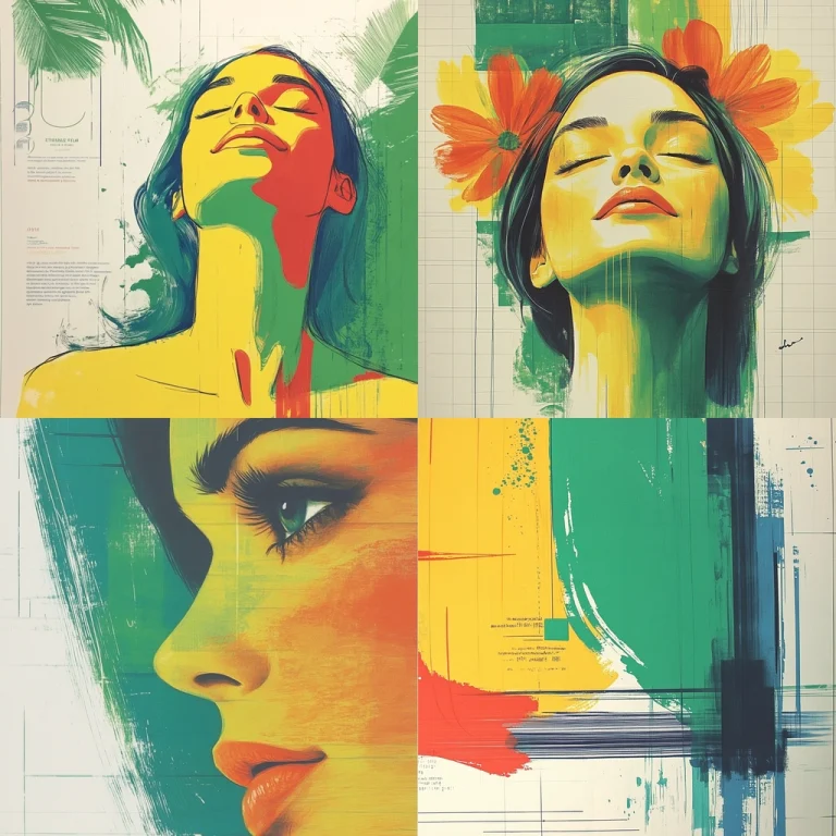 Vivid Brush Stroke Composition - Midjourney style sref code