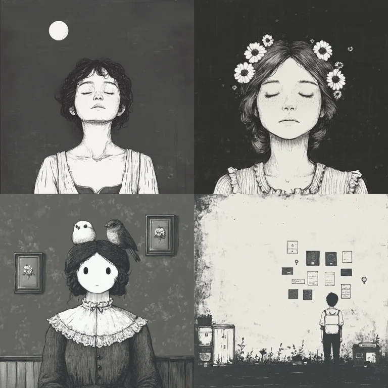 Monochrome Sketch with Textural Depth - Midjourney style sref code