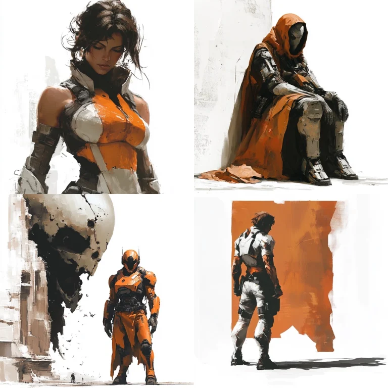 High Contrast Sci-Fi Painting - Midjourney style sref code