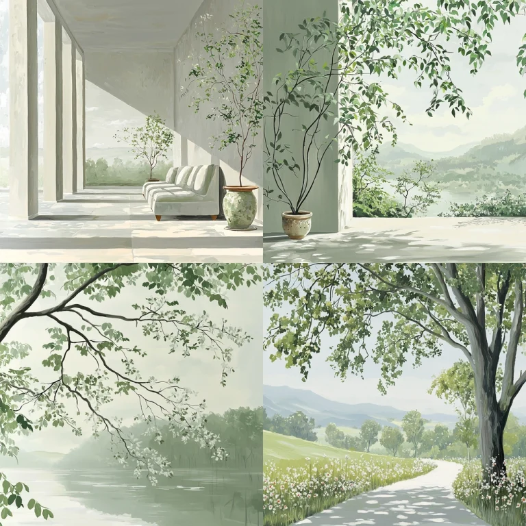 Soft Light Green Modernism - Midjourney style sref code