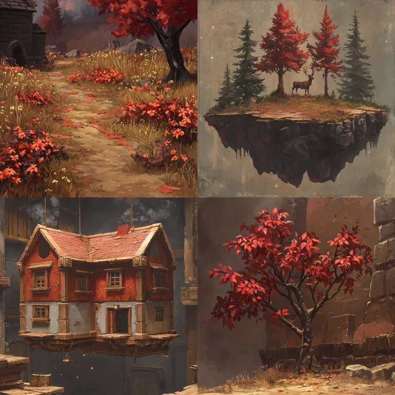 Autumnal Floating Scenes - Midjourney style sref code
