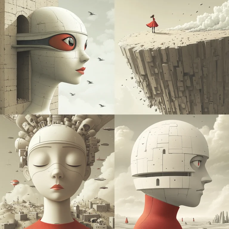 Muted Architectural Surrealism - Midjourney style sref code