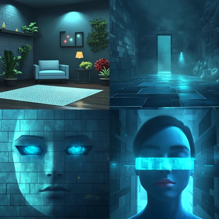 Cool Blue Spatial Ambience - Midjourney style sref code