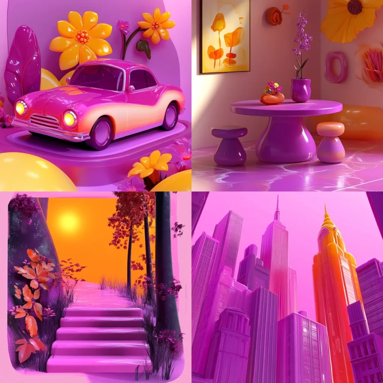 Vibrant Neon Palette - Midjourney style sref code