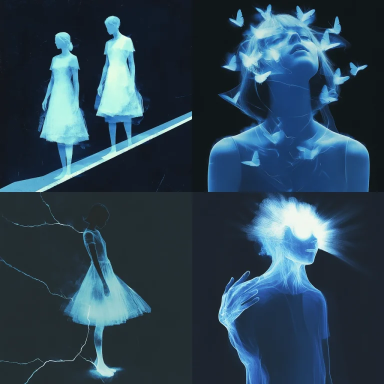 Luminous Silhouettes with Electric Blue Glow - Midjourney style sref code