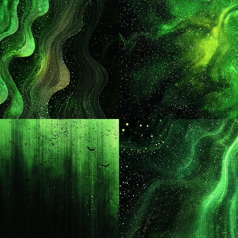 Green Textured Light Flow - Midjourney style sref code