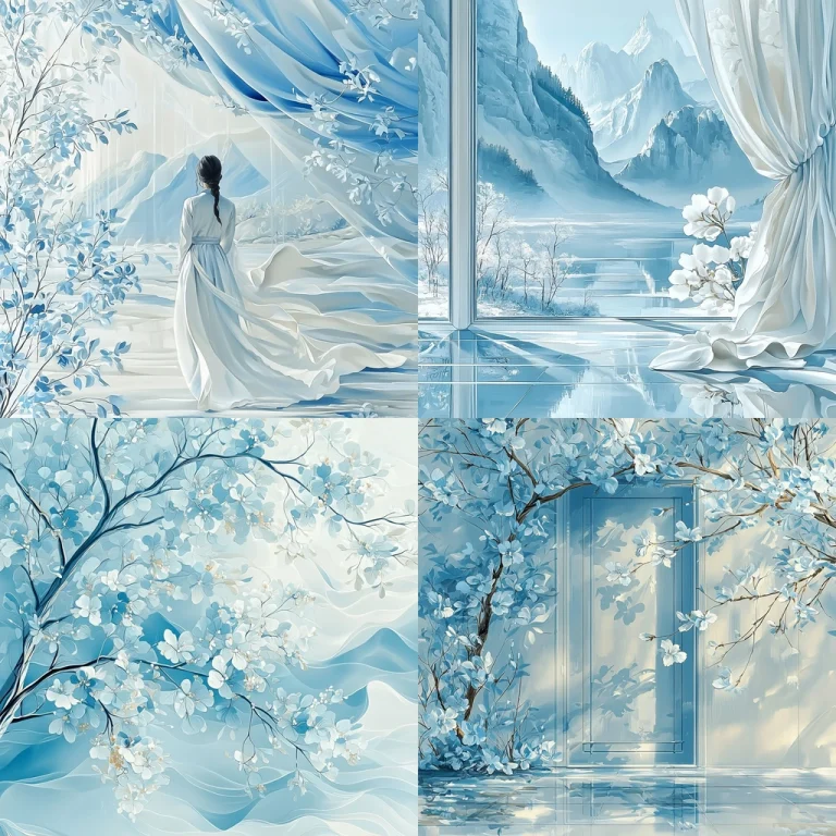 Blue Dreamlike Depiction - Midjourney style sref code