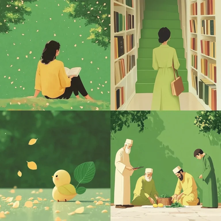 Muted Green Serenity - Midjourney style sref code