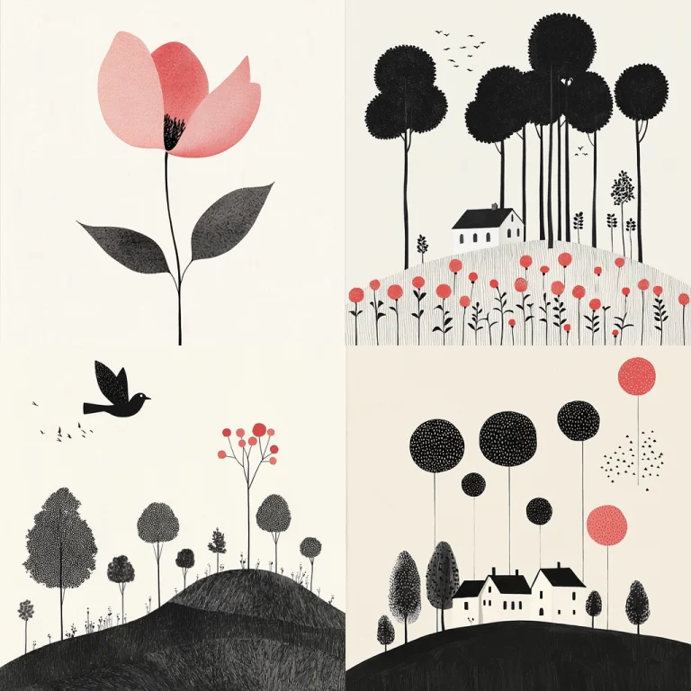 Vintage Floral Minimalism - Midjourney style sref code