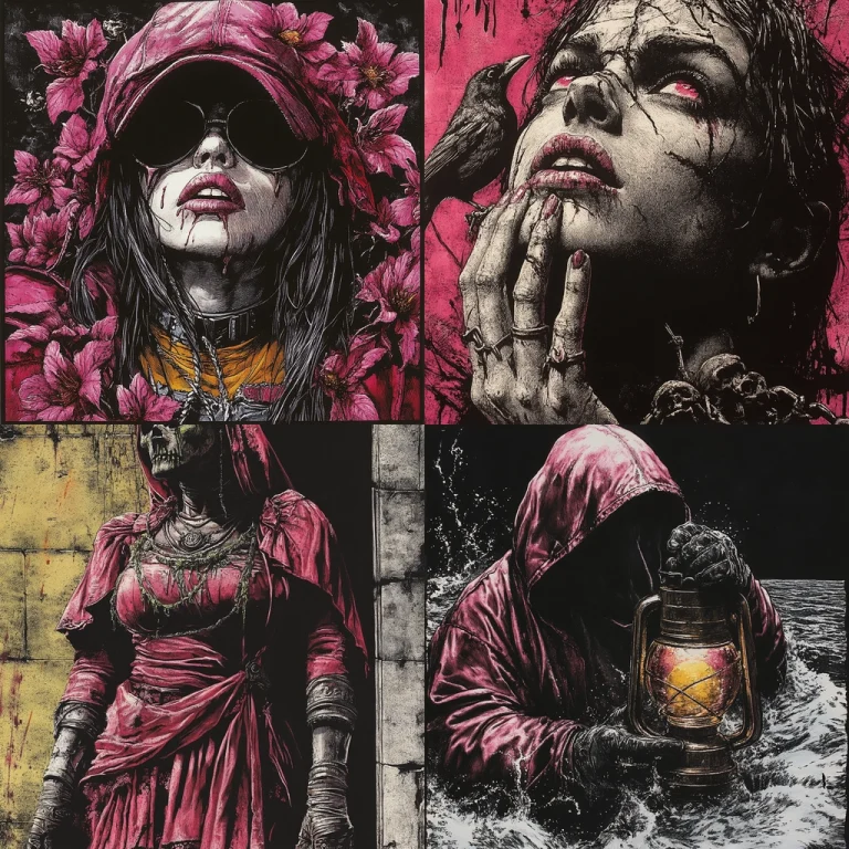 Vivid Dark Textural Contrast - Midjourney style sref code