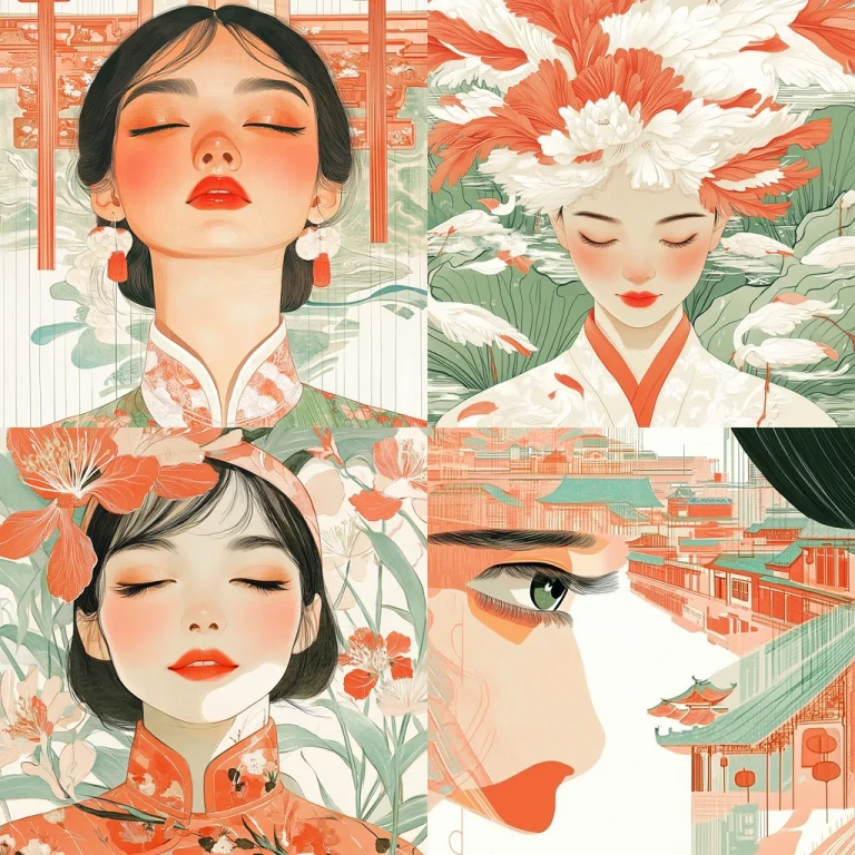 Floral Eastern Modernism - Midjourney style sref code