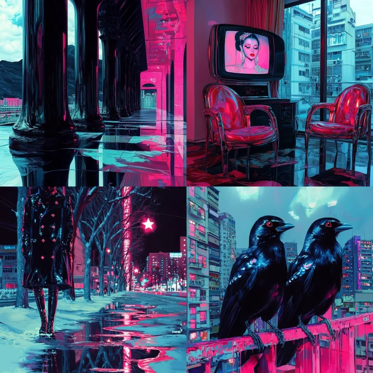 Neon Reflections - Midjourney style sref code