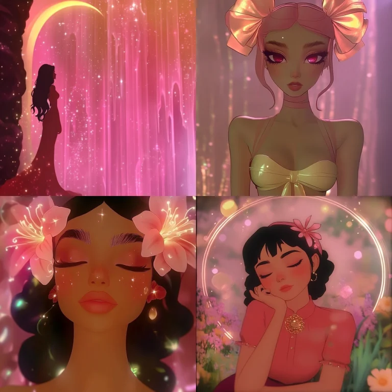 Glowing Pink Fantasy - Midjourney style sref code