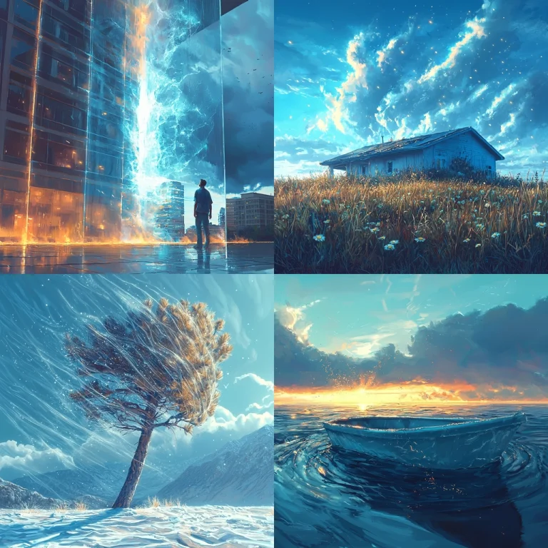 Bright Cyan and Warm Orange - Midjourney style sref code