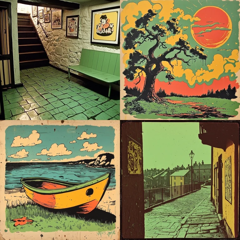 Vintage Pastel Illustration - Midjourney style sref code