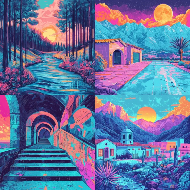 Vivid Sunset Color Contrast - Midjourney style sref code