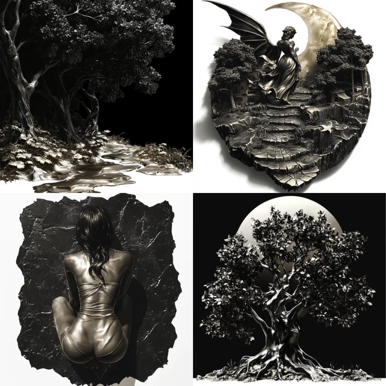 Monochrome Dramatic Texture - Midjourney style sref code