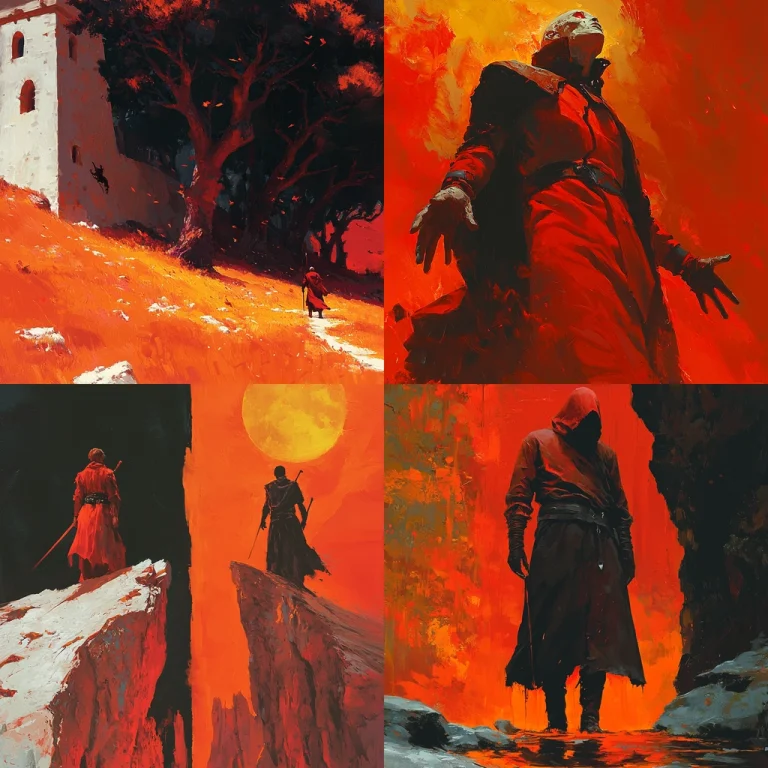 Fiery Shadows and Contrasts - Midjourney style sref code