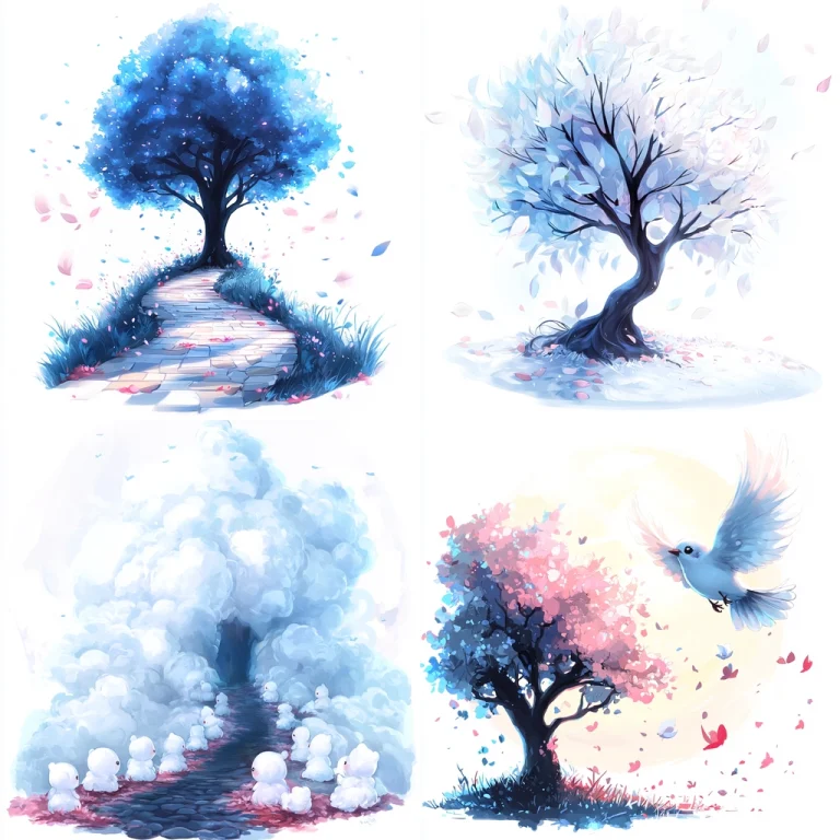 Blue-Pink Light Fantasy - Midjourney style sref code