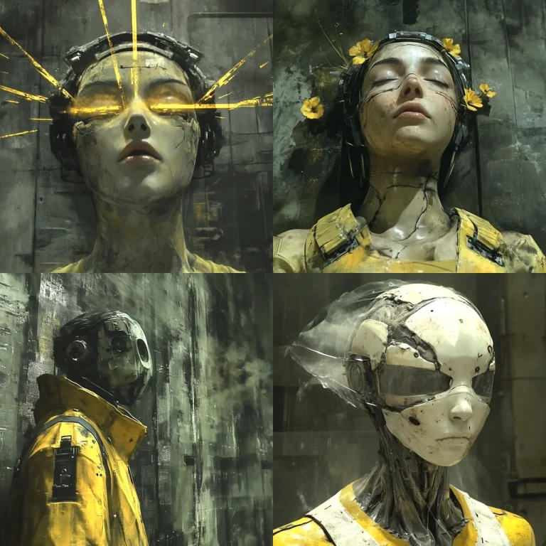 Textured Yellow Paint Expression - Midjourney style sref code