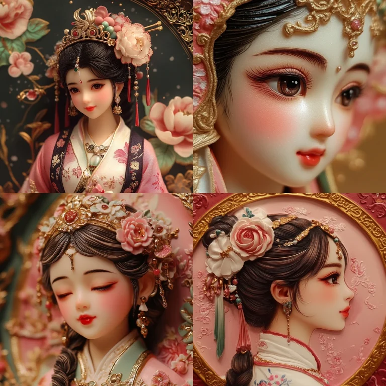 Ornate Floral Pink Detailing - Midjourney style sref code