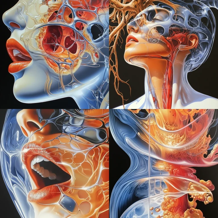 Fluid Neon Anatomy - Midjourney style sref code