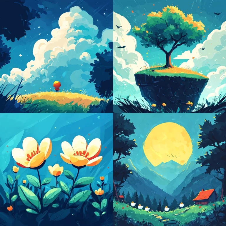 Vivid Pastel Illustrative Harmony - Midjourney style sref code