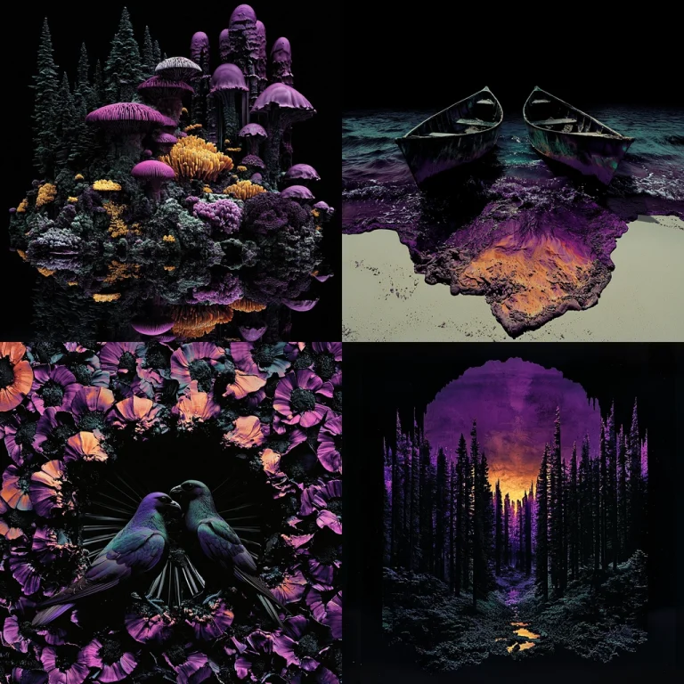 Dark Violet Contrast - Midjourney style sref code
