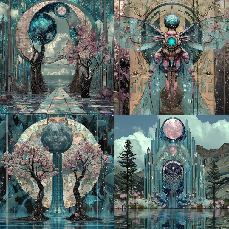 Cyan and Pink Illumination - Midjourney style sref code