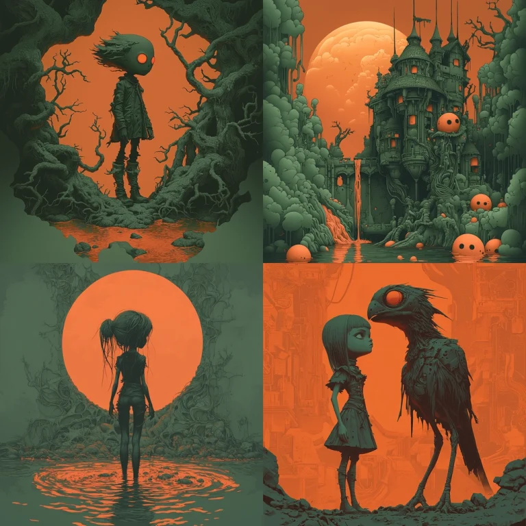 Dark Fantasy with Bold Contrast - Midjourney style sref code