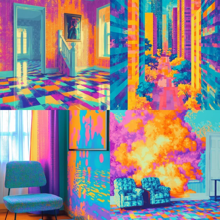 Vivid Geometric Surrealism - Midjourney style sref code