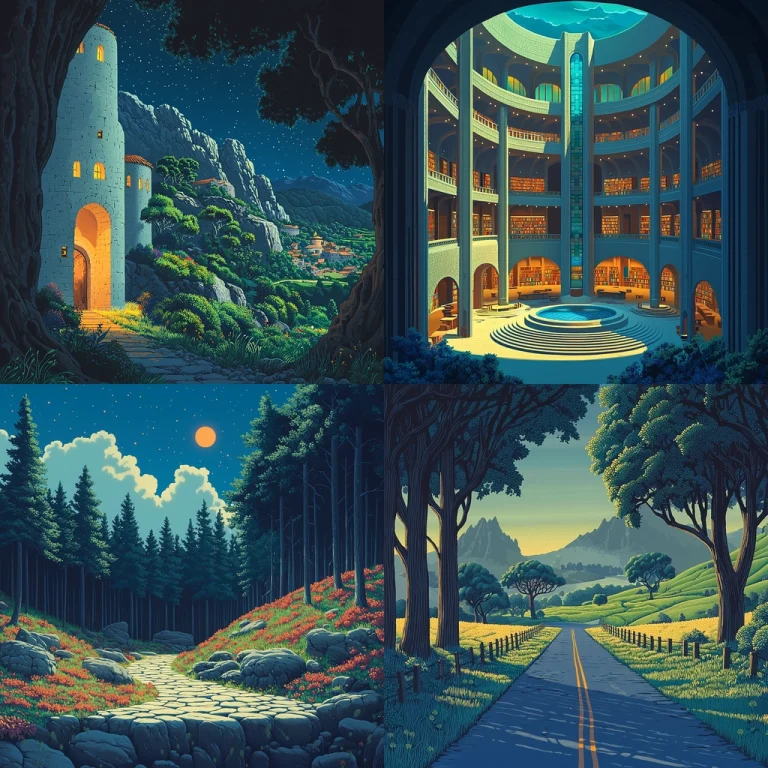 Soft Contrast Nighttime Scenery - Midjourney style sref code