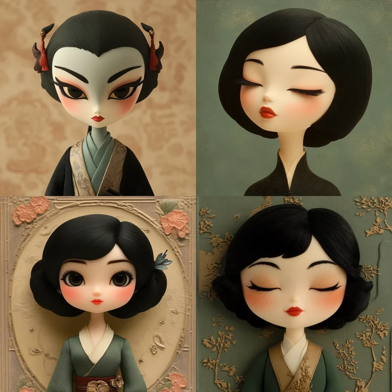 Dark Hair with Pastel Backdrops - Midjourney style sref code