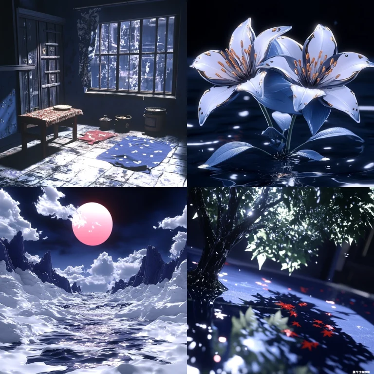 Moonlit Blue Aesthetics - Midjourney style sref code
