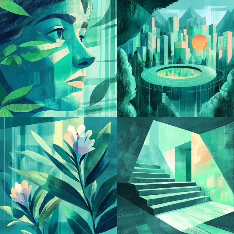 Radiant Geometric Greenscape - Midjourney style sref code