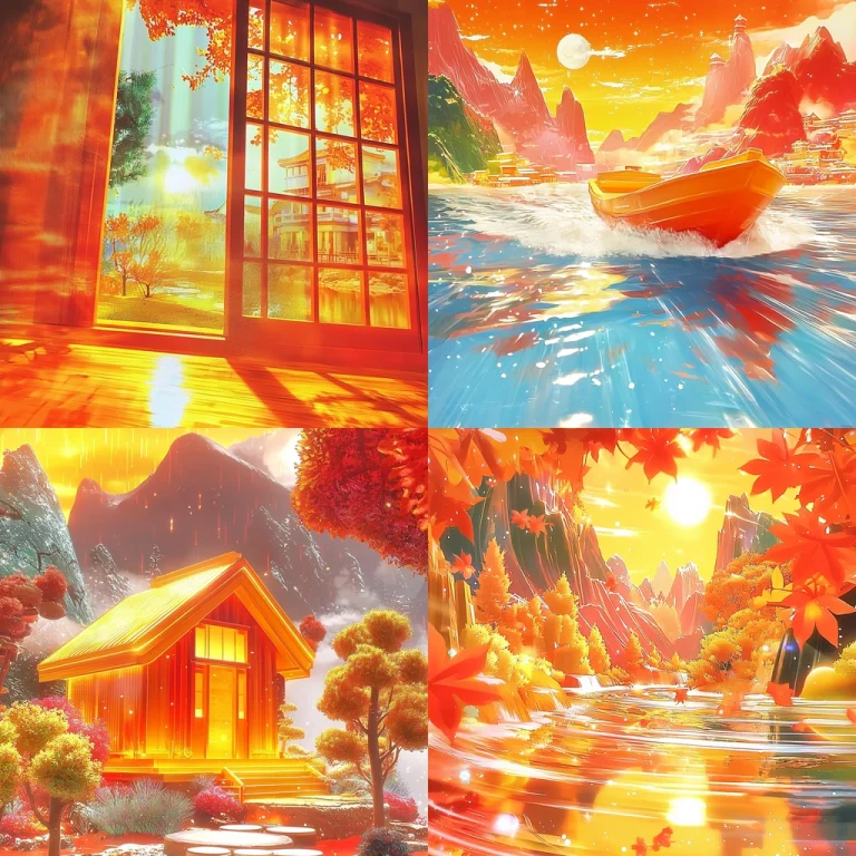 Radiant Warm Landscape - Midjourney style sref code