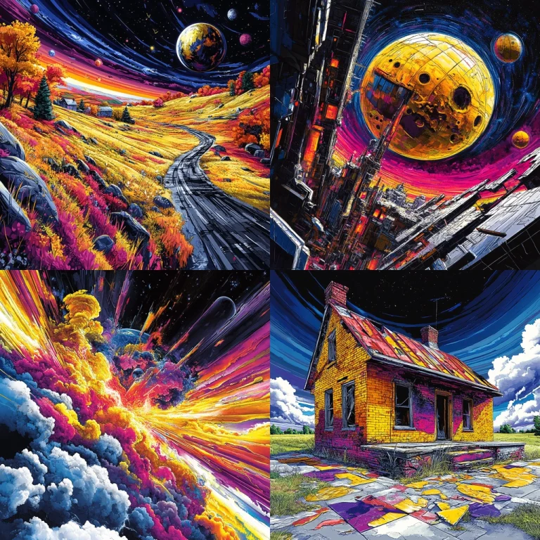 Vivid Cosmic Landscapes - Midjourney style sref code