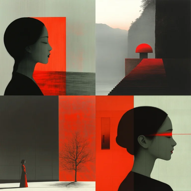 Bold Contrast and Minimalist Silhouettes - Midjourney style sref code