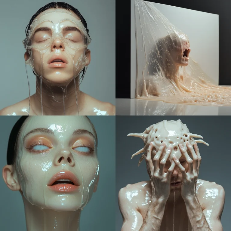 Slick Textured Surreal Forms - Midjourney style sref code