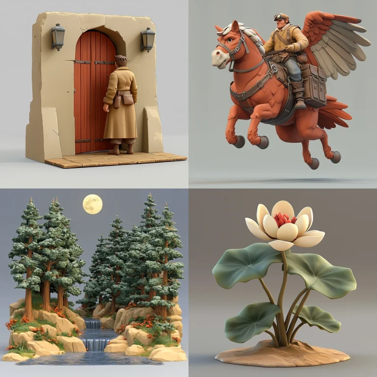 Soft-Toned 3D Sculptural - Midjourney style sref code