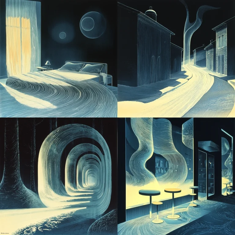 Glowing Fluid Lines - Midjourney style sref code